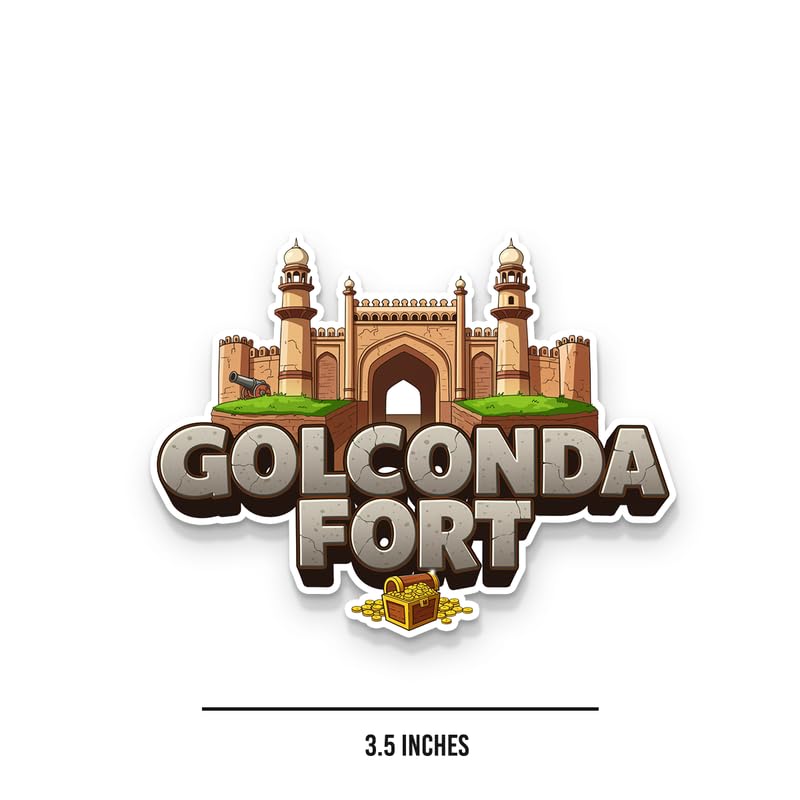 Image of Hyderabad Set of 5 Fridge Magnets, Glossy Finish, Stylish Magnet for Fridge, Wardrobe & Metal Surfaces