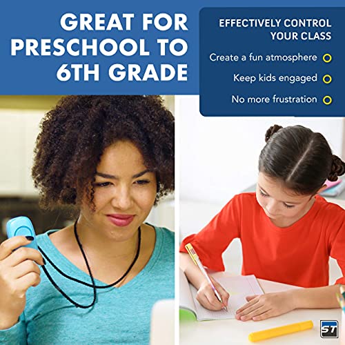 Zingers Attention Bell, Answer Buzzers For Classroom Educational Learning Games, Also Great Tool For Activity Transitions, Buzzer For Game Show, 5 Color Push Buttons #TOP2