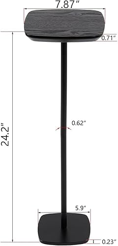 Miniatura 2 de Mesa auxiliar de pedestal, mesas pequeñas para bebidas, soporte de pedestal, mini mesa auxiliar cuadrada negra, mesas de café de Martini, mesa