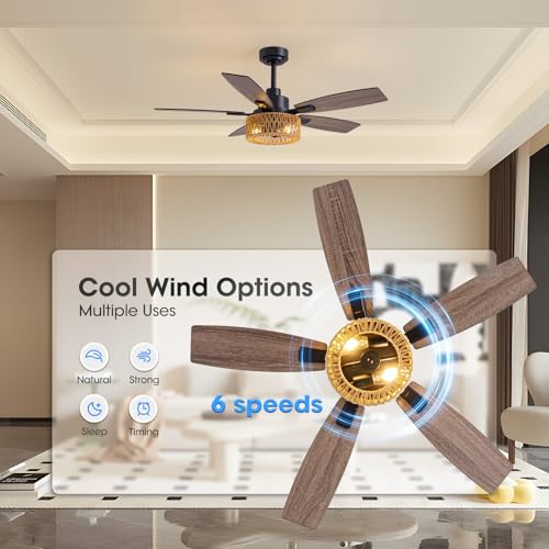 46-Inch-Boho-Ceiling-Fans-with-Lights-and-Remote-Control-Farmhouse-Rattan-Ceiling-Fan-for-Bedroom-Living-Room-and-Patio-Black-Caged-Ceiling-Fan-for-Indoor-and-Outdoor 46 Inch Boho Ceiling Fans with Lights and Remote Control Farmhouse Rattan Ceiling Fan for Bedroom Living Room and Patio Black Caged Ceiling Fan for Indoor and Outdoor
