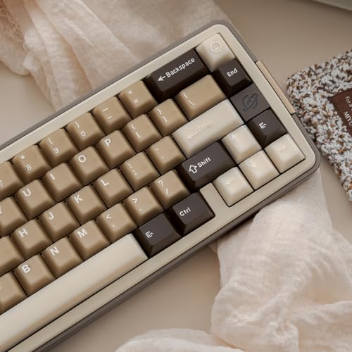 レトロ PBT キーキャップセット 164キー チェリープロファイル ブラウンキーキャップ 60% 65% 75% 100% 昇華型 Costom キーキャップ Cherry Gateron MXスイッチ メカニカルキーボード用