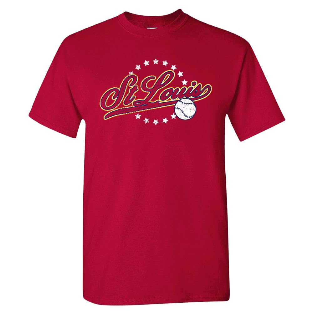 Pro Baseball Vintage Team Men's Retro Fan Apparel, St. Louis - Cardinal Shirt, XXXXXL — image 1