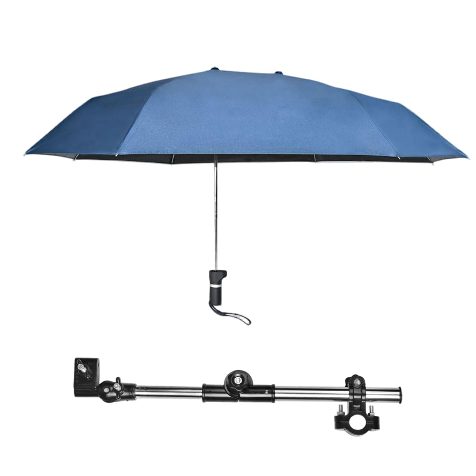 Sombrillas Fundas para el sol, sombrilla para silla con abrazadera ajustable, protección contra la lluvia y los rayos UV, sombrilla para silla de ruedas, extendida de doble cara 40.9 para s