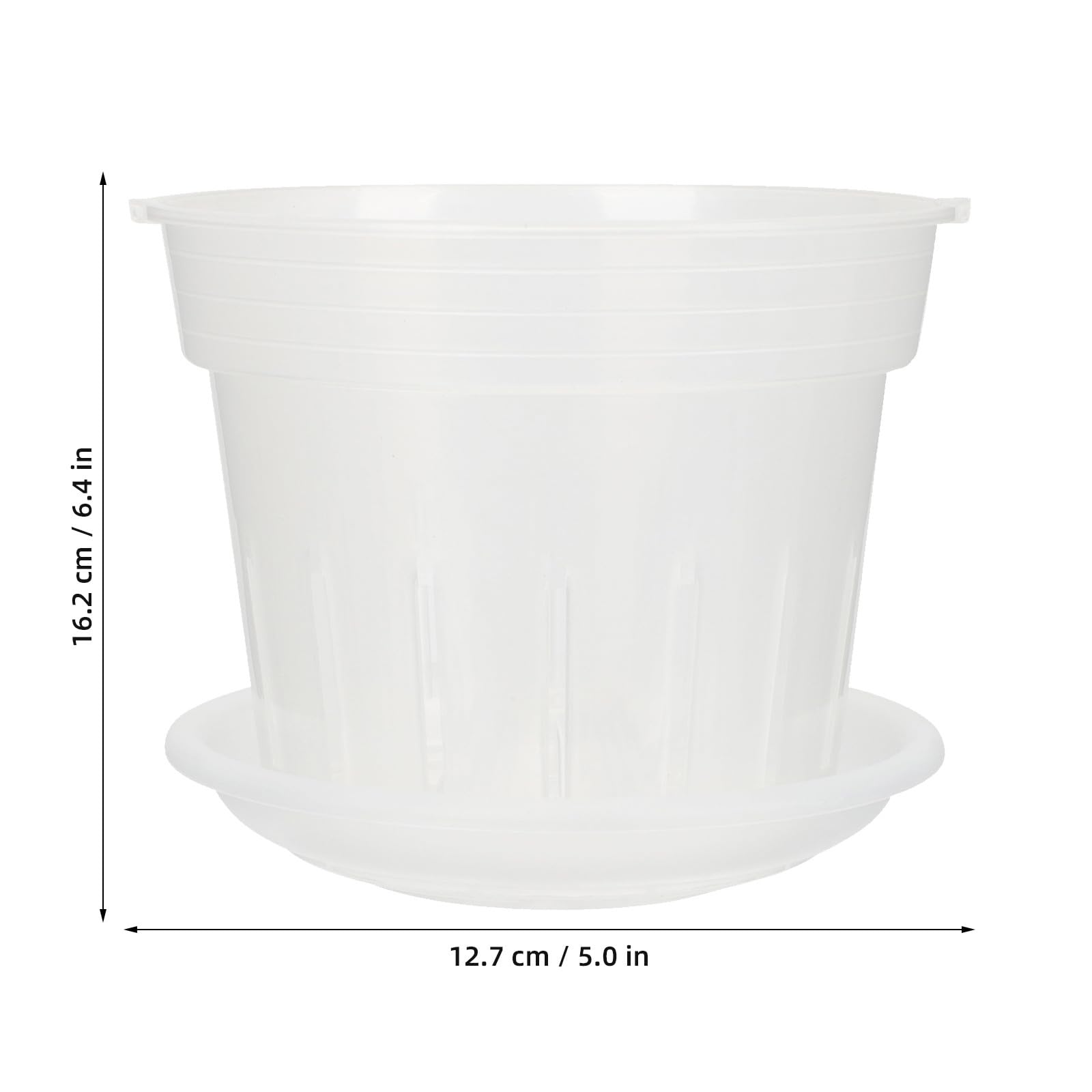 Luxshiny 4 set di vasi trasparenti per orchidee, fioriere in plastica