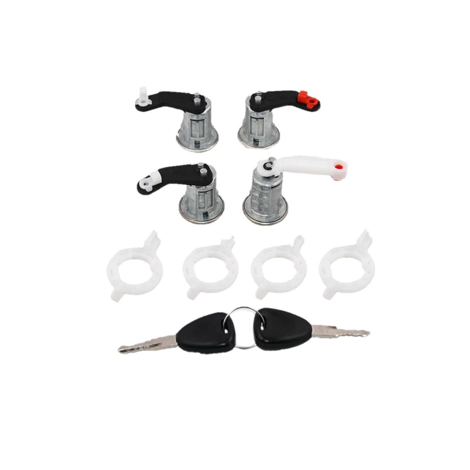 Hzsmyxgs One Color Car Door Lock Compatible With Opel For Movano 2 1998 1999 2000 2001 2002 2003 2004 2005-2009 7701470952 256524 4Pcs Car Door Lock Barrel Cylinders