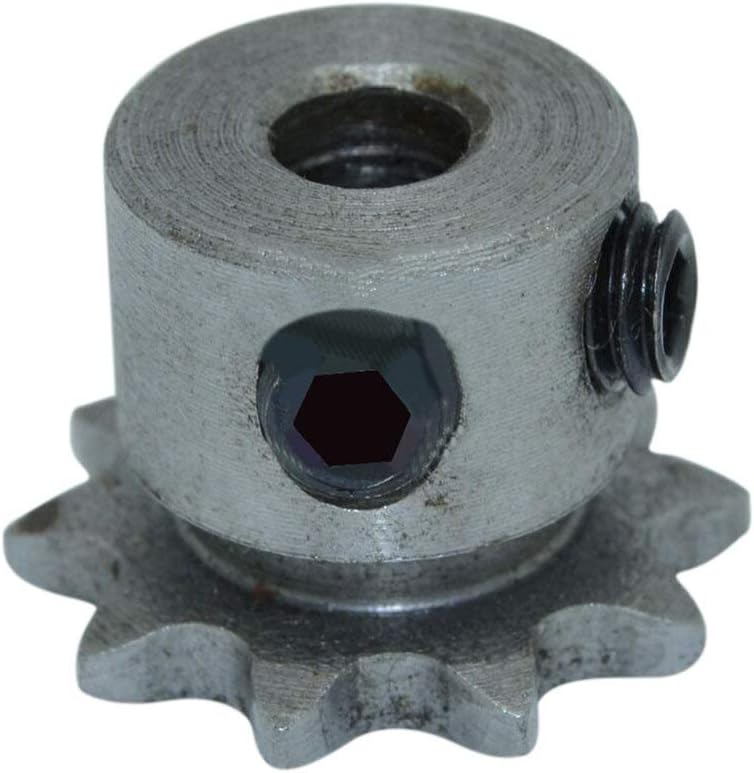 04C 10T 10 Teeth 6mm 7mm 8mm Bore 6.35mm Pitch Motor Steel Metal Chain Sprocket - 6mm (2222x1