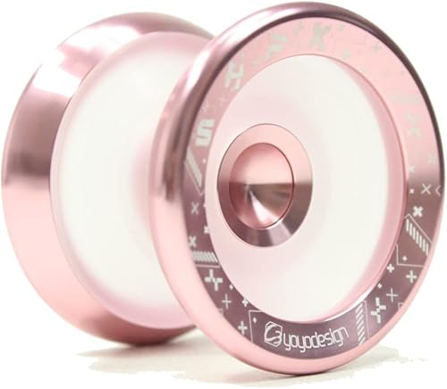 SHFX Speedaholic FX Yoyo - Finger Spin Extreme - YoYo híbrido (rosa con anillo rosa)