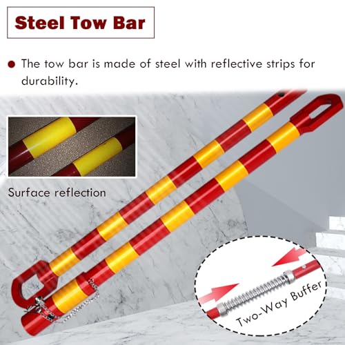 Bar ciągnący ciężkiej pracy awaryjnej, Tow Bar Multicolor 3-50 tons for Trucks Trailers Cars(8t)