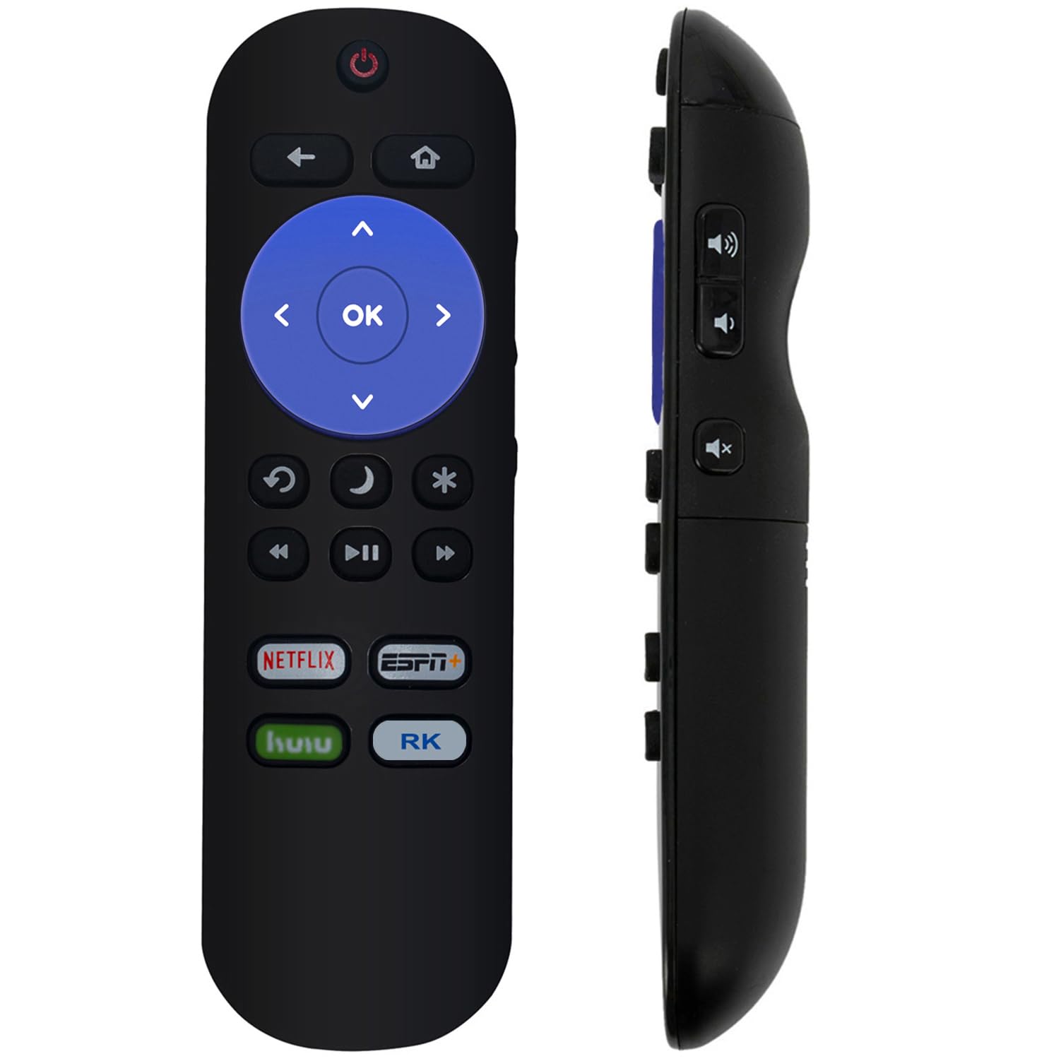 ZdalaMit Replacement Remote Control, front view Exibindo todos os botões.