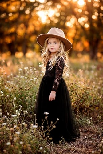 Image of 2Bunnies Girl Peony Lace Back A-Line Straight Tutu Tulle Party Flower Girl Dress