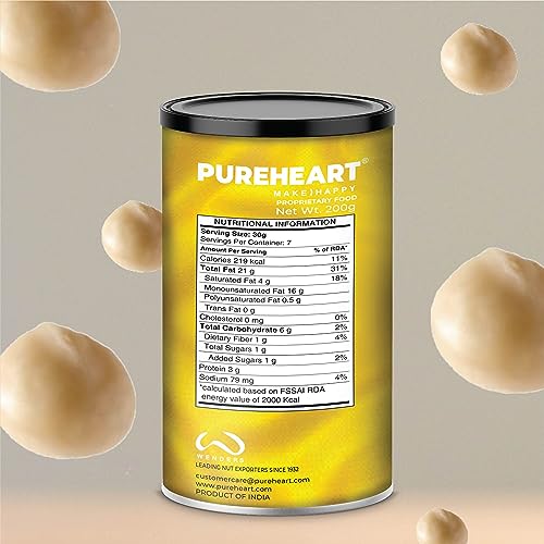 Image of Pureheart Combo of Natural Macadamia (200 gm) and Salted Roasted Macadamia (200 gm) Premium Australian Macadamia Nuts, Rich in Antioxidants - Whole and Exotic Dry Fruits, No Additives