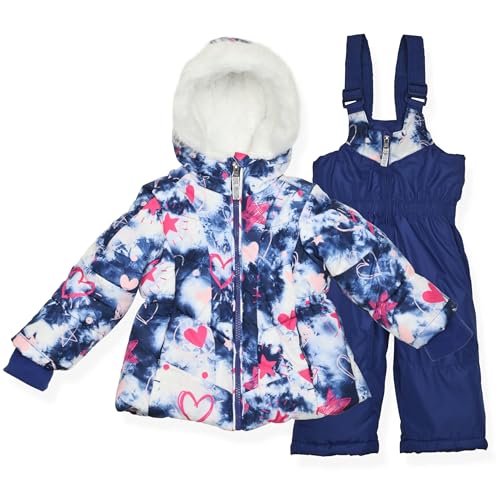Arctic Quest Girls' Bib Snow Pants and Ski Jacket Water-Resistant