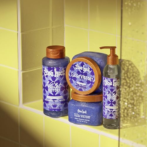 Tree Hut Violet Victory Shea Sugar Scrub, Exfoliating, Hydrating & Moisturizing Body Scrub with Shea Butter & Natural Oils, Smooth & Soften Skin, Polishing Exfoliant for Radiant Skin, 18 oz - 6