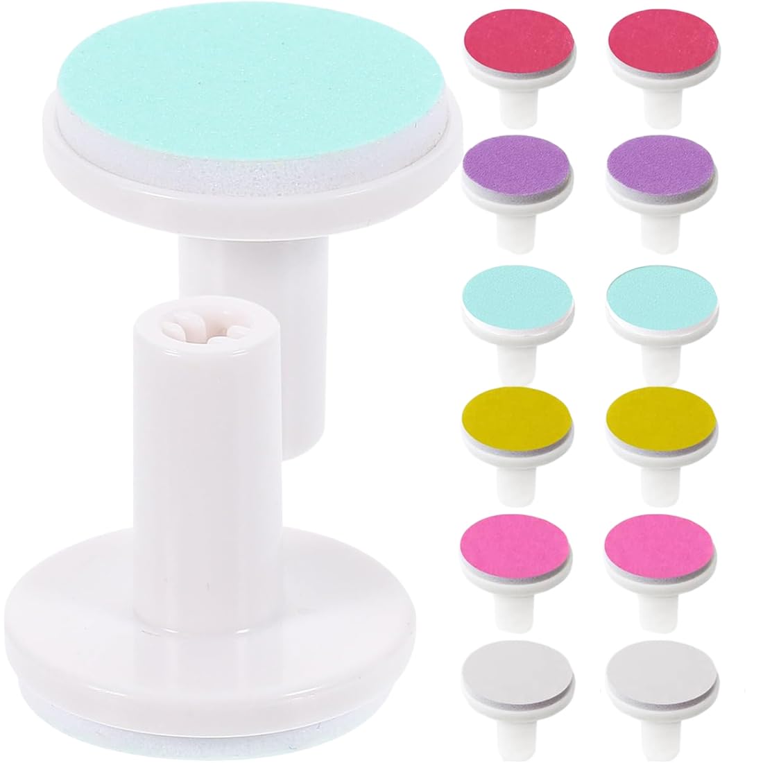 JEYORZY 12 Pièces Lime à Ongles Électrique pour Bébé Tampons de Rechange pour Coupe-Ongles Kit de Coupe Ongle Bebe Têtes de Meulage Remplacables pour Nouveau Né Enfant et Adulte Orteils