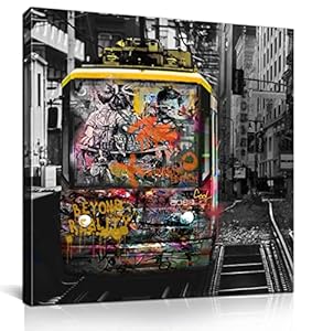 Kepgonegu Graffiti-Bus Leinwandbild 50,8x50,8 cm