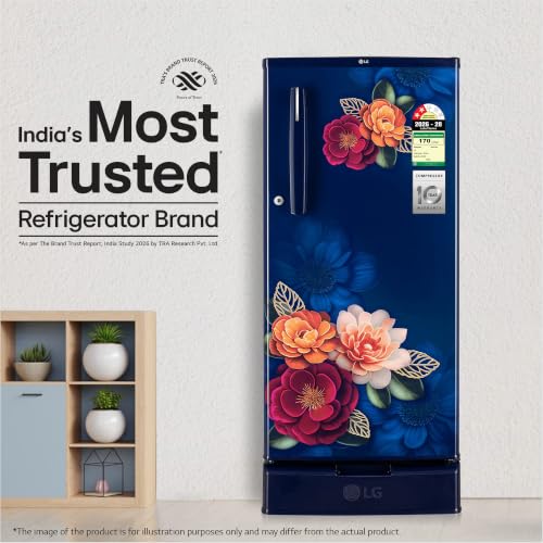 Image of LG 185 L, 2 Star, Direct Cool Single Door Refrigerator (GLD1925XOBK, Blue Klase, Base stand with Drawer, Fit Max Chiller Tray, Works Without Stabilizer, 2026 Model)
