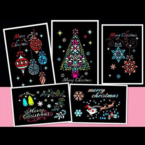 berglink 12Pcs Christmas Craft StencilsChristmas Stencils Bullet Journal Templates Reusable Plastic for Painting Home Decoration and Handicraft Activities Craft Art Drawing