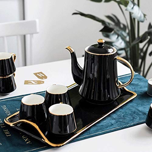 SGSG Juego de té y café de cerámica, Caja de Regalo nórdico Phnom Penh, Juego de Tazas y Tazas de café Negro, Juego de… - Imagen 6