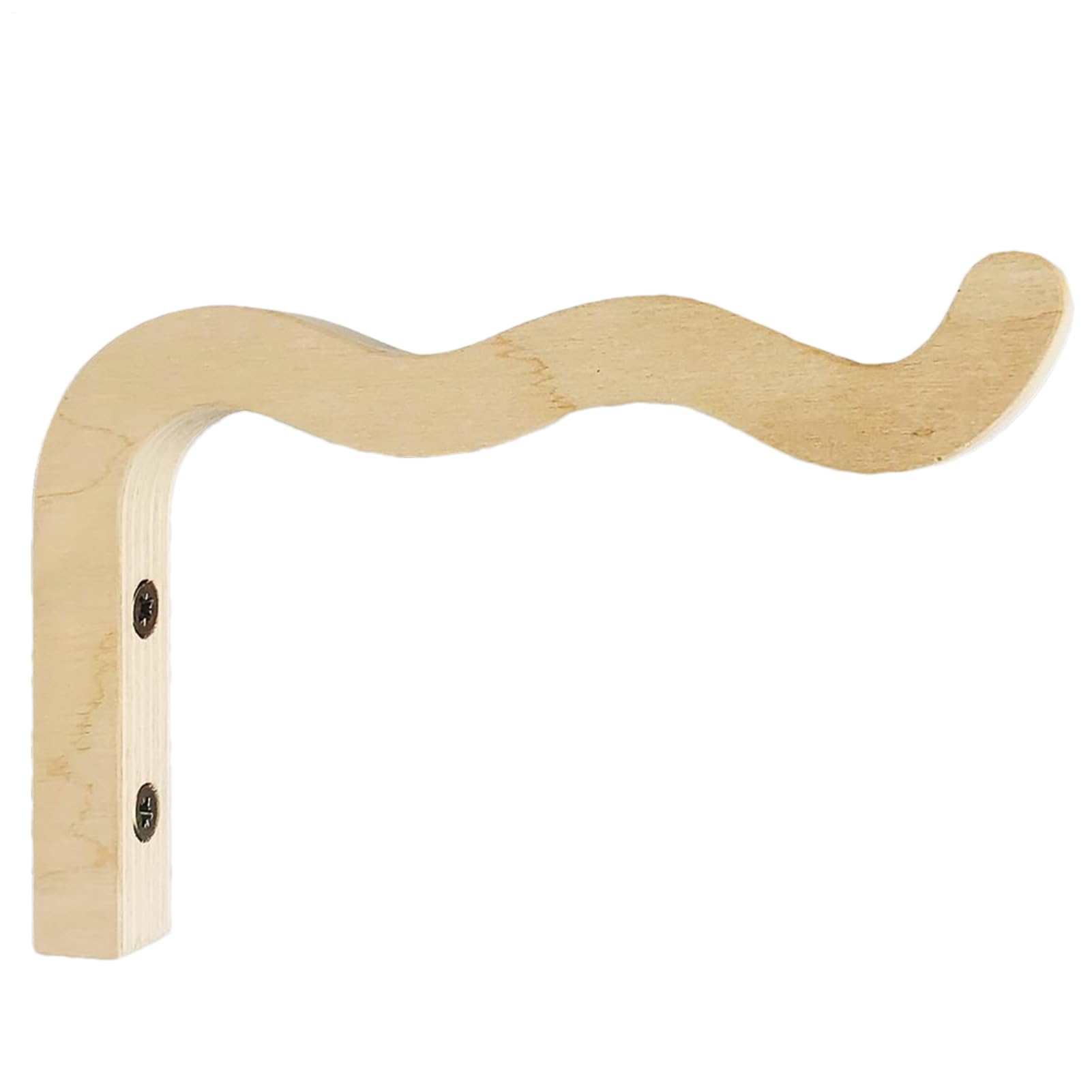Generisch Wooden Plant Hanger - Wavy Wooden Wall Planter Hooks, Natural Plant Hook for Wall Plants, Rustic Hanging Garden Bracket for Lanterns, Flower Holder, Wind Chimes