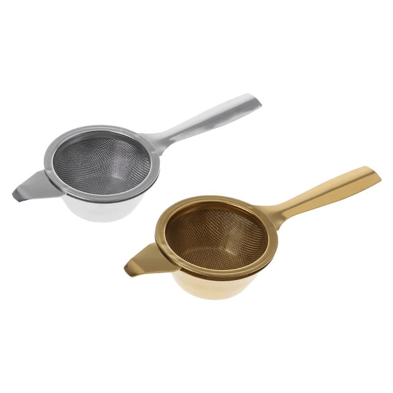 Sitko do herbaty siatka ze stali nierdzewnej zaparzacz do herbaty metalowy kubek sitko sitko filtr do luźnych liści z uchwytem narzędzie kuchenne (srebrny)