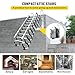 11 Steps Retractable Loft Foldable Ladder, Extra Wider 4in, Stairs Pull Down System for Height 9ft, Wall-Mounted Collapsible Ladder, Attic Stairs with 2 Handrails, 660lb Capacit (11 Steps)