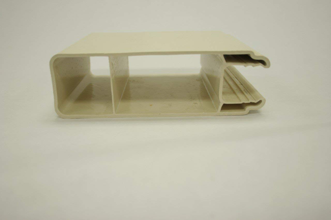 1-1/2" x 5-1/2" x 94-1/2" White Slotted Rail Notched 4 Pack