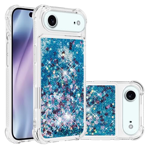 LEMAXELERS Bling Glitter for Apple iPhone Air Liquid Case. YBL Blue