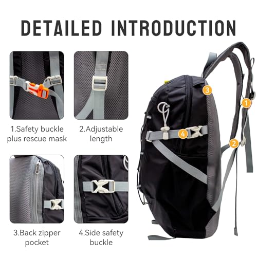 Mochila plegable liviana para senderismo resistente al agua miniatura 3