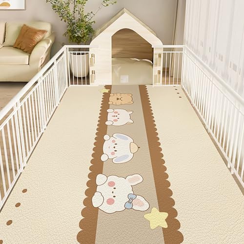 ペットマット トイレ下敷き フローリングカーペット おしっこマット pu革 pvc 防水 防汚 拭ける 猫 兎 漏れにく 噛み耐性 消臭 大判 ズレない ケージ用 繰り返し利用 フリーカット 80×160cm