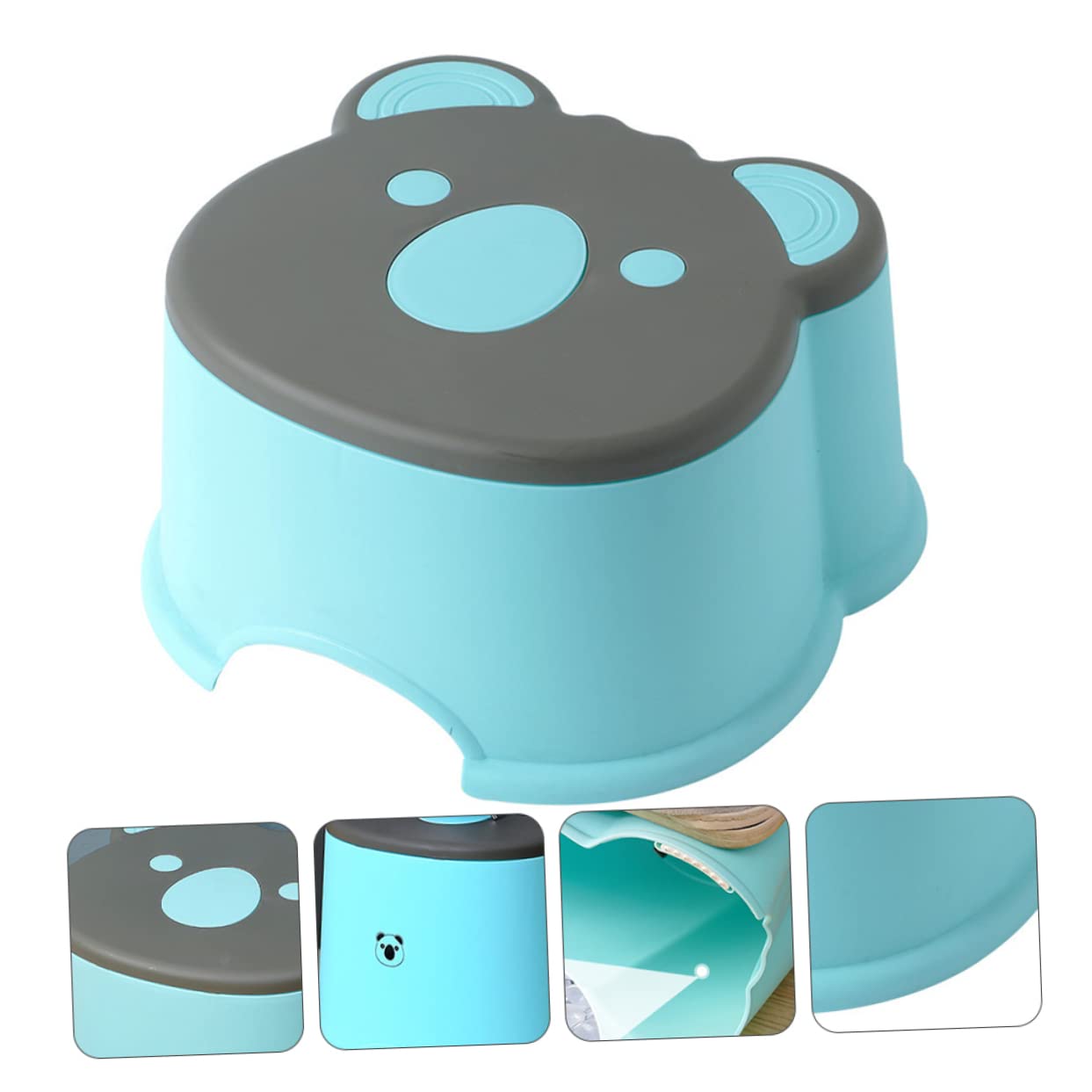 VOSAREA Cute Foot Stool Boys and Girls Chairs for Toddlers Non-Skid Comfortable Plastic Bench