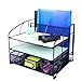 EXERZ Tisch-Organizer Aus Metalldraht Bürobedarf 3 Tabletts/Desktop-Aktenhalter Mit Schiebeschublade Und Hängendem Aktenhalter/Vertikaler Aufrechter Abschnitt-Papiersortierer (Schwarz Neu) Ort mit günstig Kaufen-EXERZ Tisch-Organizer Aus Metalldraht Bürobedarf 3 Tabletts/Desktop-Aktenhalter Mit Schiebeschublade Und Hängendem Aktenhalter/Vertikaler Aufrechter Abschnitt-Papiersortierer (Schwarz Neu)