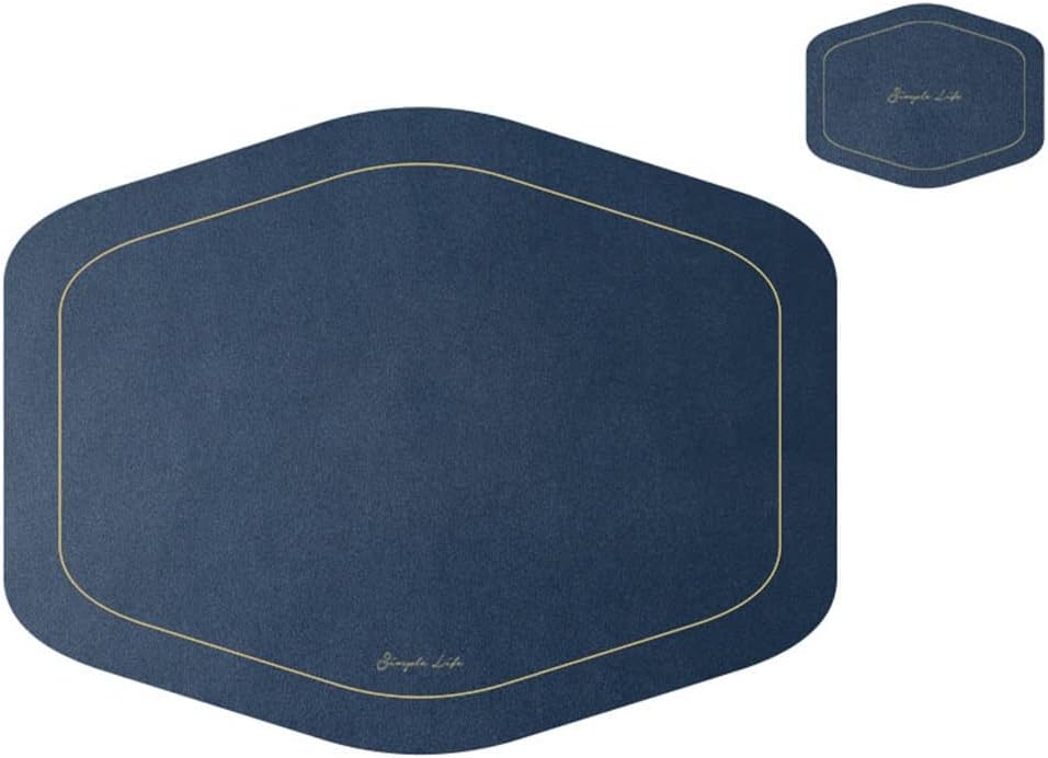 4 Pcs Tableware Pad Placemat Table Mats Leather Tableware in Kitchen Washable Wine Cup Coaster (Color : C, Size : 4535cm)
