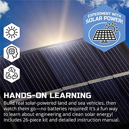 Discovery Kids #MINDBLOWN Solar Land and Sea Vehicles, Kid’s DIY STEM 26-Piece You-Build-It Experiment Set for Children Ages 6+ and Older, 7 Renewable Energy Hands-On Learning Activities - Thumbnail 3