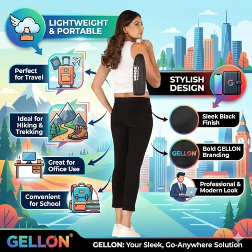 Image of Gellon Bottle Cover In Umbrella Cloth For 750 ML, 1 L to 1.5 Litre Water Proof Drawstring Closer For Travel, Hiking, Office & School Kids In Black Color (Black Color)