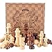 AMEROUS Wooden Chess Pieces Only, 32 Pieses / 3.05