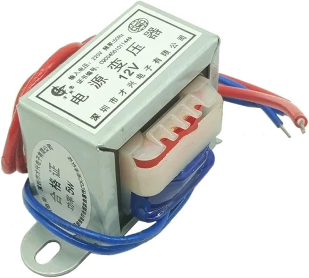 EI41*20 5W Power Transformer 220V/380V to 6V/9V/12V/15V/18V/24V AC AC pin Power DB-5VA (Color : 380V Single V 2 line, Size : AC12V)