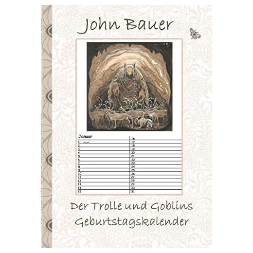 Der Trolle und Goblins Geburtstagskalender: Fantasy, Fee, Märchen, Saga, Sage, nordisch, Elfen, verzaubert, Zauber, Meerjungfrau, Einhorn, riese, ... Briefmarke, Klassiker, Weihnachten, Silves