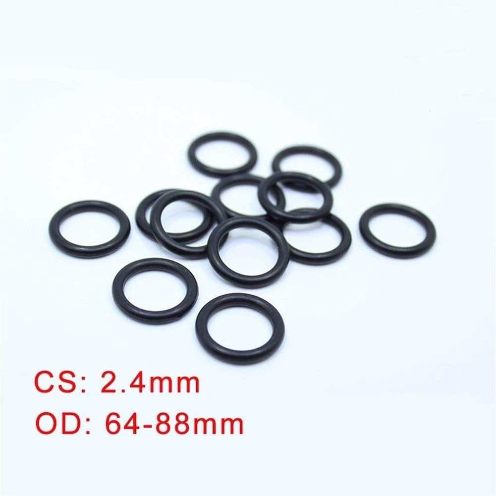 O-Ring CS 2,4 Millimetri 50pcs NBR O Ring OD 64/65/66/68/70/72/75/78/80/82/85 / 88x2.4mm ORing Nitrile Guarnizione di Tenuta Spessore 2,4 Millimetri ORing JIYAMI'EN El (Size : OD80x2.4mm)