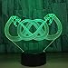 Produktbild 3D Nachtlampe Hauptdekoration Lampe Schlafzimmer Dekoration 7 Farbwechsel Fernbedienung und Touch-Steuerung, dimmbares USB-Ladegerät