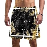 Traje de baño moderno para hombre: material suave y cómodo para pantalones cortos de playa con dos bolsillos laterales, nuestros trajes de baño para hombre tienen forro de malla en el interior y no te sentirás apretado.