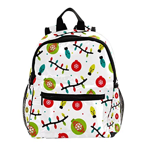Sac à dos garçons filles motif flocon de neige rouge multicolore