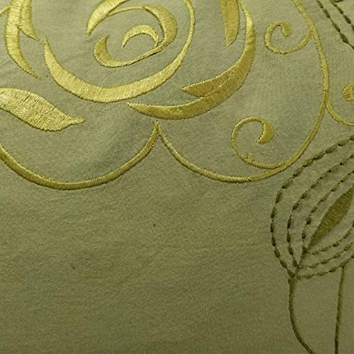 Image of SAJAVAT HOME CC78 Cotton Stripe Khadi Print Cushion Cover (Pack of 1) 18x18 INCHES /45x45 cm Blue & Off White (Lime Green, Cotton)