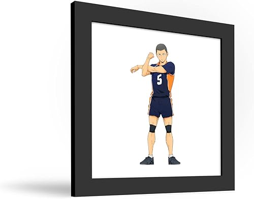 Miniatura 2 de Trends International Gallery Pops Haikyu!! - Póster de pared de Ryunosuke Tanaka #5, 12 x 12 pulgadas, versión de marco negro