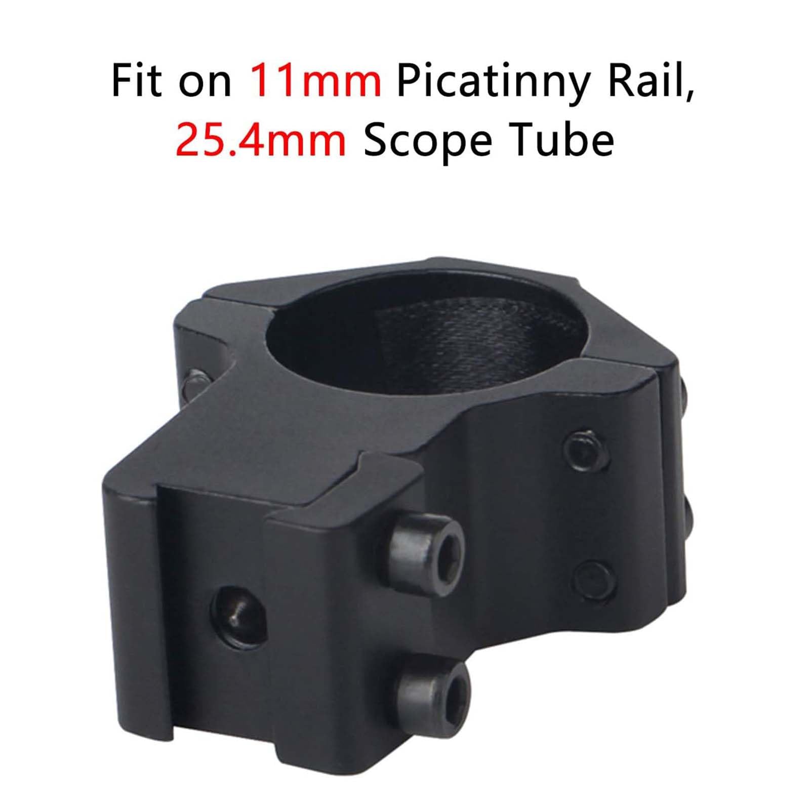 Perfil táctico de Anillo de 25.4 mm Adaptador de Anillos de Montaje con rieles de 11 mm para Caza Airsoft