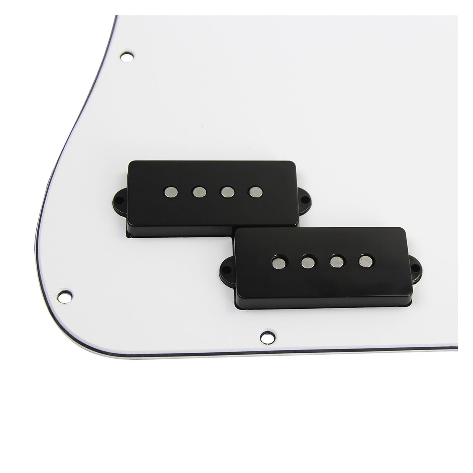 Cargado precableado De Placa De Protección Pastilla De Golpeador De Bajo Precableado Blanco De 3 Capas Alnico 5 para Bajo De 4 Cuerdas PB