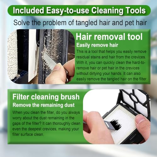 Roller Brush and Filter Replacement Parts, Compatible with Tineco Floor One Stretch S6,Switch S6,S7 Stretch Ultra,i5 Stretch,i6 Stretch,S9 Artist steam,S9 Artist Pro Cordless Wet Dry Vacuum Cleaner by Anbowe - Used condition - Image 5