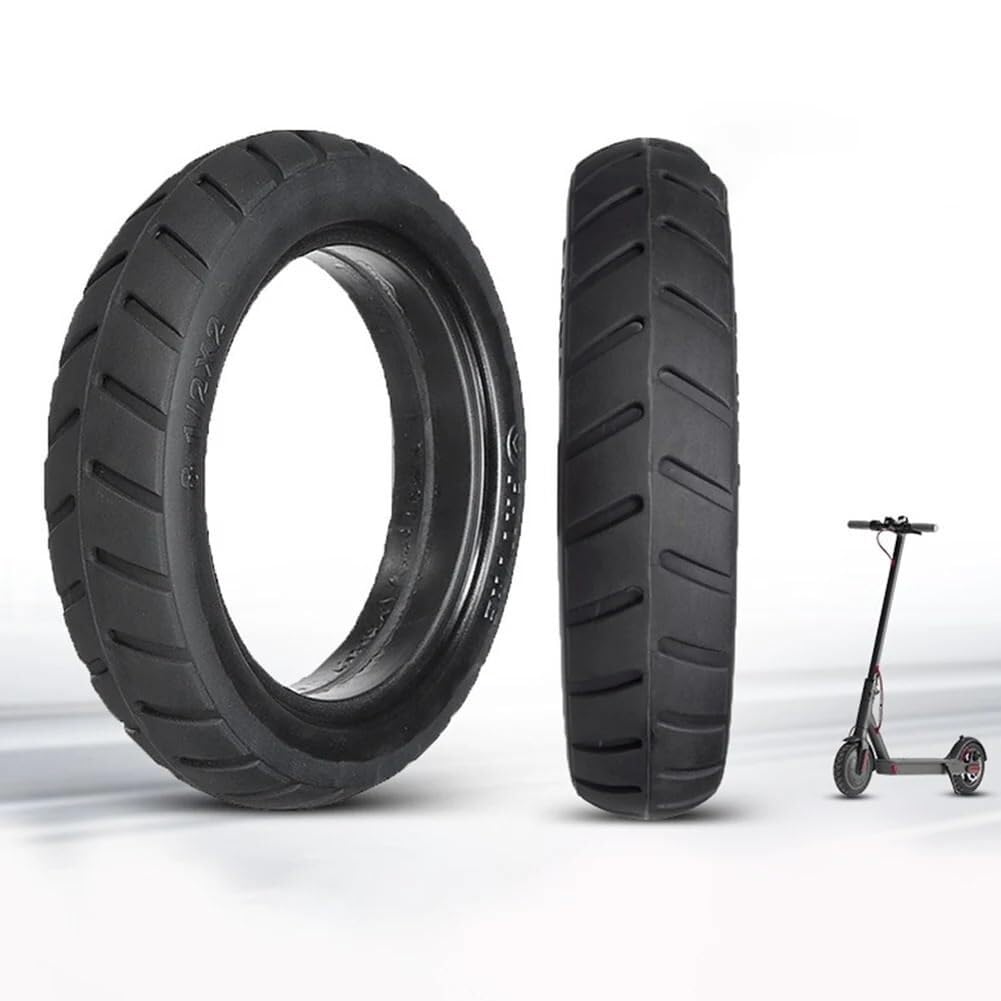 8.5x2 Elektroroller-Bereifung, Verschleißfester Gummireifen mit Anti-Rutsch-Profil, Hochdruckbeständig & Plattenfrei, für 8,5 Zoll E-Scooter, Ersatzreifen Zubehör