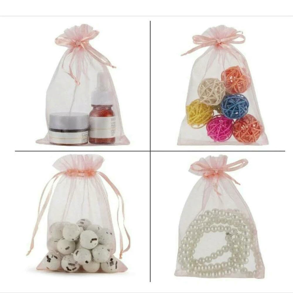 50 Stück Organza-Schmuckbeutel mit Kordelzug, kleine Tasche zum Verpacken von Ohrringen, Geschenkverpackungen, Hochzeitsgeschäften, Organizer