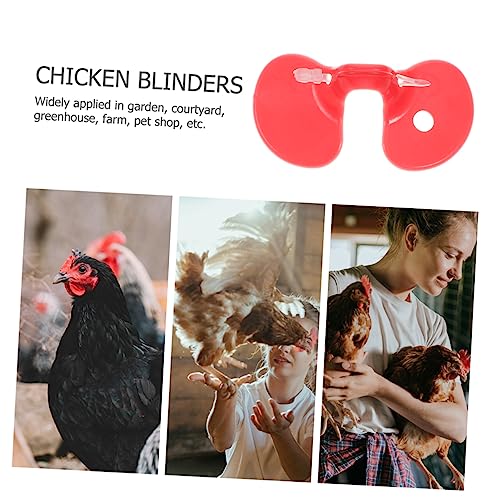 SEWOART 150 Pcs Hen Eyeglasses Rooster Fighting Peepers Plastic Poultry Blinders for Chickens Prevent Pecking and Fighting and Lightweight Design