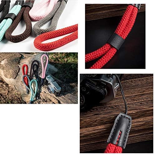 Cotton Camera Wrist Strap,LXH Adjustable Camera Strap Compatible With Nikon Canon Sony Pentax Minolta Panasonic Olympus (Red)